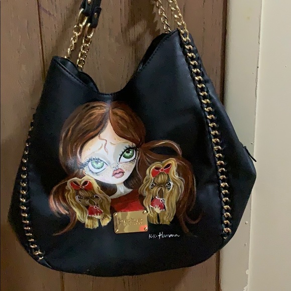Bebe Bags Like New Bebe Purse Painted Yorkie Kiki Hamann Poshmark